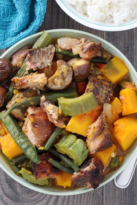 Pinakbet with Crispy Lechon .